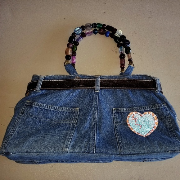 Handmade Denim Jeans Western Themed Purse - Picture 5 of 5